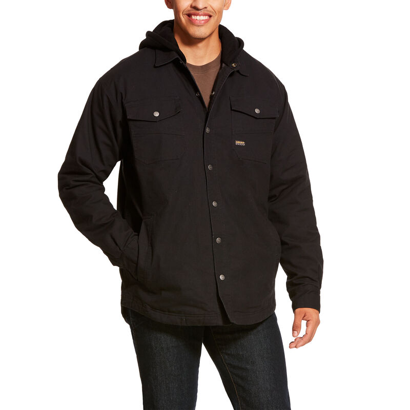 Ariat Work: Rebar Foundry Chaqueta Camisa Hombre - Negras (BUESQ2453)